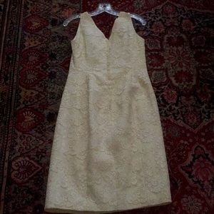 Vintage Ivory with bricaid lace overlay circa 1970